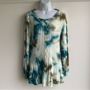 Skye's the Limit NEW Sweater with Tie Dye Effect